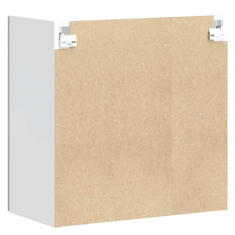 Casa si Gradina - Mobilier - Comode si corpuri - Corpuri bucatarie - Dulap bucatarie cu usa sticla Kalmar lemn prelucrat alb lucios, mărime 60x31x60 cm, model 1x dulap de perete din sticlă (2 uși) - Infinity.ro