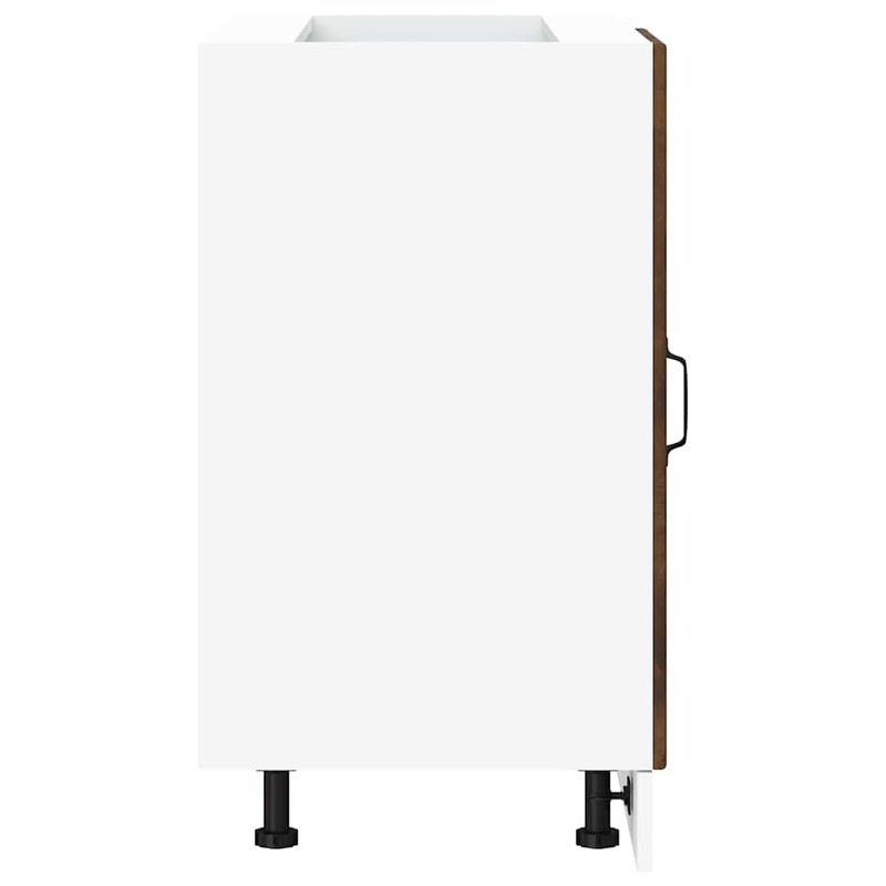 Casa si Gradina - Mobilier - Comode si corpuri - Corpuri bucatarie - Dulap de bucatarie „Kalmar” din lemn de lemn de stejar afumat, model 1x dulap inferior de colț (1 ușă), mărime 86x46x81.5 cm - Infinity.ro
