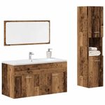 Casa si Gradina - Mobilier - Seturi de mobilier - Seturi baie - Set mobilier de baie, 3 piese, lemn vechi, lemn prelucrat - Infinity.ro