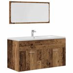 Casa si Gradina - Mobilier - Seturi de mobilier - Seturi baie - Set mobilier de baie, 3 piese, lemn vechi, lemn prelucrat - Infinity.ro