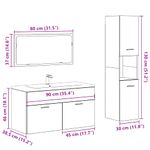 Casa si Gradina - Mobilier - Seturi de mobilier - Seturi baie - Set mobilier de baie, 3 piese, lemn vechi, lemn prelucrat - Infinity.ro