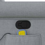 Ingrijire personala si Cosmetice - Sanatate si wellness - Articole wellness - Fotolii de masaj - Fotoliu de masaj rabatabil, gri deschis, textil - Infinity.ro