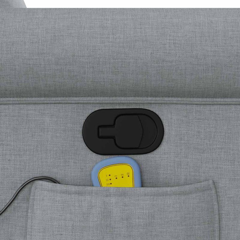 Ingrijire personala si Cosmetice - Sanatate si wellness - Articole wellness - Fotolii de masaj - Fotoliu de masaj rabatabil, gri deschis, textil - Infinity.ro