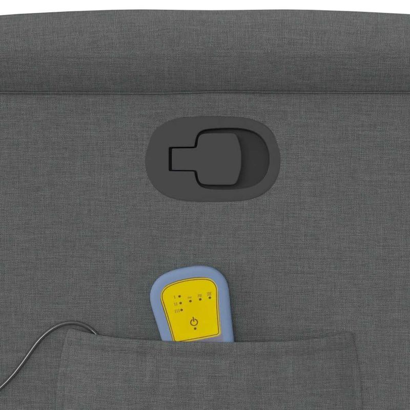 Ingrijire personala si Cosmetice - Sanatate si wellness - Articole wellness - Fotolii de masaj - Fotoliu de masaj rabatabil cu ridicare, gri inchis, textil - Infinity.ro