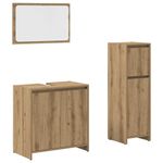 Casa si Gradina - Mobilier - Seturi de mobilier - Seturi baie - Set mobilier de baie, 3 piese, stejar artizanal, lemn prelucrat - Infinity.ro