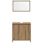 Casa si Gradina - Mobilier - Seturi de mobilier - Seturi baie - Set mobilier de baie, 3 piese, stejar artizanal, lemn prelucrat - Infinity.ro