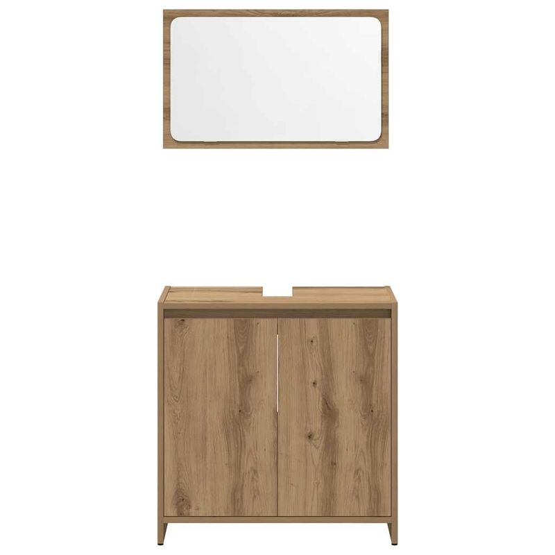 Casa si Gradina - Mobilier - Seturi de mobilier - Seturi baie - Set mobilier de baie, 3 piese, stejar artizanal, lemn prelucrat - Infinity.ro