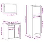 Casa si Gradina - Mobilier - Seturi de mobilier - Seturi baie - Set mobilier de baie, 3 piese, stejar artizanal, lemn prelucrat - Infinity.ro