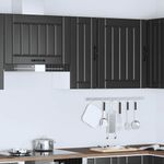 Casa si Gradina - Mobilier - Comode si corpuri - Corpuri bucatarie - Dulap de bucatarie „Lucca” lemn prelucrat negru, model 1x dulap de perete (1 ușă), mărime 30x31x60 cm - Infinity.ro
