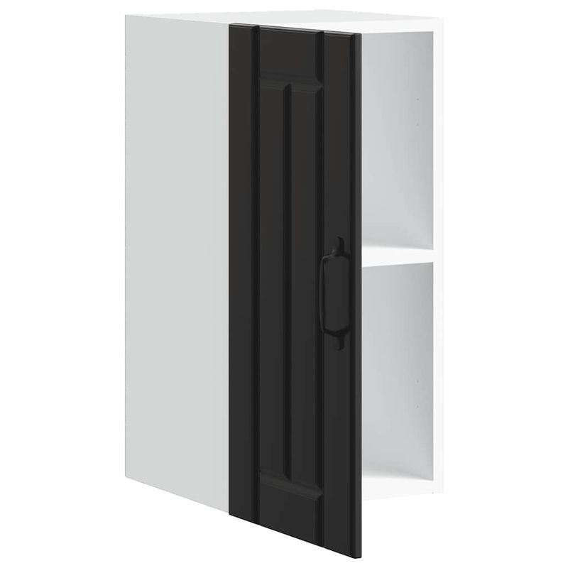 Casa si Gradina - Mobilier - Comode si corpuri - Corpuri bucatarie - Dulap de bucatarie „Lucca” lemn prelucrat negru, model 1x dulap de perete (1 ușă), mărime 30x31x60 cm - Infinity.ro