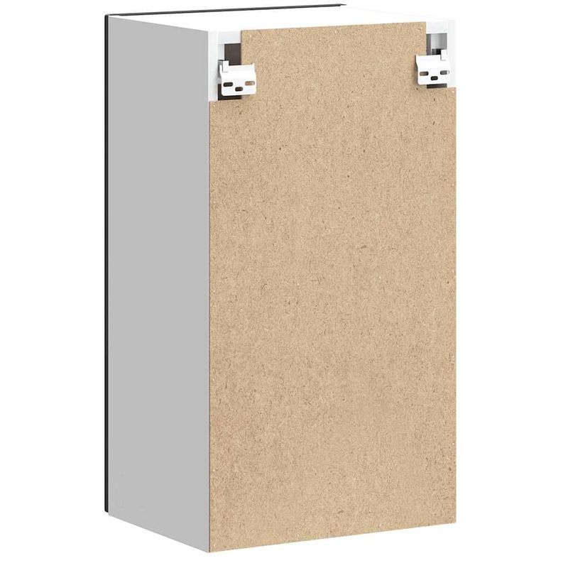 Casa si Gradina - Mobilier - Comode si corpuri - Corpuri bucatarie - Dulap de bucatarie „Lucca” lemn prelucrat negru, model 1x dulap de perete (1 ușă), mărime 30x31x60 cm - Infinity.ro