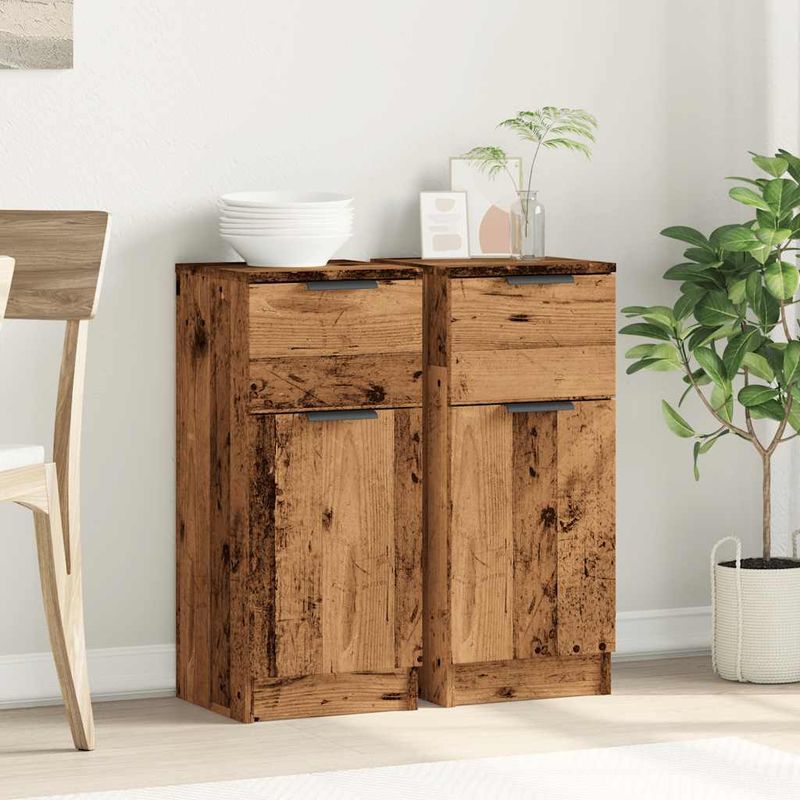 Casa si Gradina - Mobilier - Comode si corpuri - Comode - Dulapuri, 2 buc., lemn vechi, 30x30x70 cm, lemn prelucrat - Infinity.ro