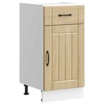 Casa si Gradina - Mobilier - Comode si corpuri - Corpuri bucatarie - Dulap de baza de bucatarie „Lucca” din lemn de stejar Sonoma, model 1x dulap inferior (1 ușă 1 sertar), mărime 40x46x81.5 cm - Infinity.ro