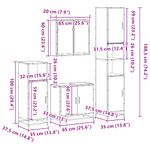 Casa si Gradina - Mobilier - Seturi de mobilier - Seturi baie - Set de mobilier de baie din 4 piese din lemn de stejar Sonoma - Infinity.ro
