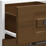 Casa si Gradina - Mobilier - Comode si corpuri - Corpuri bucatarie - Dulap de baza de bucatarie „Kalmar” din lemn de stejar maro, mărime 40x46x81.5 cm, model 1x dulap inferior (3 sertare) - Infinity.ro