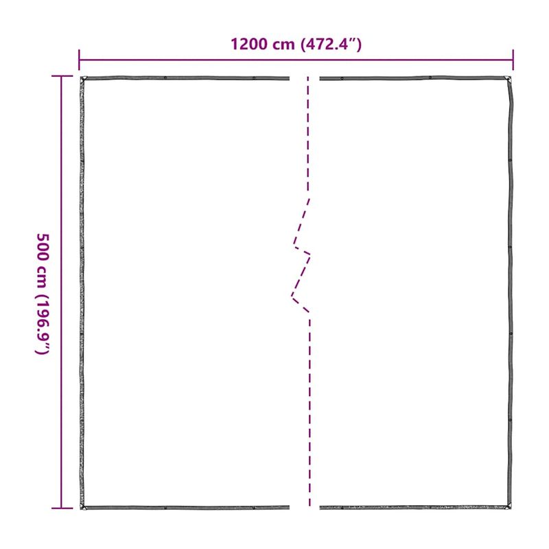 Casa si Gradina - Gradina si terasa - Umbrele si pavilioane - Pavilioane - Prelata transparenta cu ochiuri 5x12 m polietilena - Infinity.ro