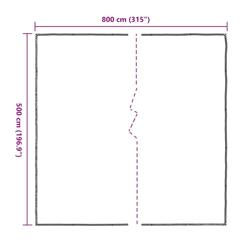 Casa si Gradina - Gradina si terasa - Umbrele si pavilioane - Pavilioane - Prelata transparenta cu ochiuri 5x8 m polietilena - Infinity.ro