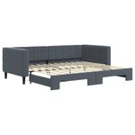 Casa si Gradina - Mobilier - Paturi si accesorii - Paturi - Pat de zi cu extensie, gri inchis, 90x200 cm, catifea - Infinity.ro