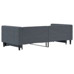 Casa si Gradina - Mobilier - Paturi si accesorii - Paturi - Pat de zi cu extensie, gri inchis, 90x200 cm, catifea - Infinity.ro