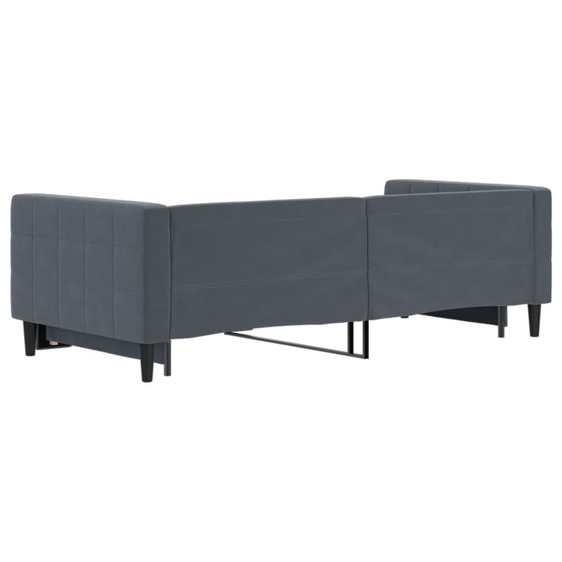 Casa si Gradina - Mobilier - Paturi si accesorii - Paturi - Pat de zi cu extensie, gri inchis, 90x200 cm, catifea - Infinity.ro