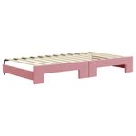 Casa si Gradina - Mobilier - Paturi si accesorii - Paturi - Pat de zi cu extensie si saltea, roz, 100x200 cm, catifea - Infinity.ro