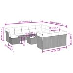 Casa si Gradina - Gradina si terasa - Mobilier exterior - Seturi mobila gradina - Set canapele de gradina cu perne, 13 piese, maro, poliratan - Infinity.ro