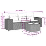 Casa si Gradina - Gradina si terasa - Mobilier exterior - Seturi mobila gradina - Set canapele de gradina, 4 piese, cu perne, maro poliratan maro - Infinity.ro