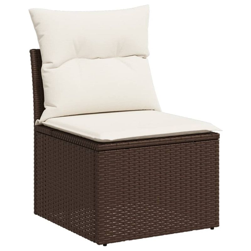 Casa si Gradina - Gradina si terasa - Mobilier exterior - Seturi mobila gradina - Set canapele de gradina cu perne, 7 piese, maro, poliratan - Infinity.ro