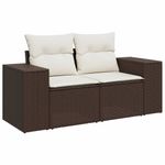Casa si Gradina - Gradina si terasa - Mobilier exterior - Seturi mobila gradina - Set canapele de gradina cu perne, 9 piese, maro, poliratan - Infinity.ro