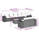 Casa si Gradina - Gradina si terasa - Mobilier exterior - Seturi mobila gradina - Set canapele de gradina cu perne, 9 piese, maro, poliratan - Infinity.ro
