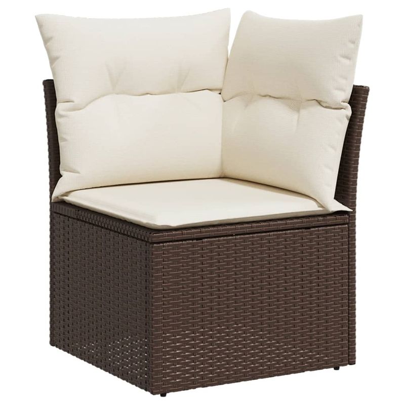 Casa si Gradina - Gradina si terasa - Mobilier exterior - Canapele si fotolii gradina - Set canapele de gradina cu perne, 9 piese, maro, poliratan - Infinity.ro