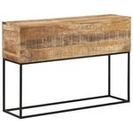 Casa si Gradina - Mobilier - Comode si corpuri - Console - Masa consola, 110x30x75 cm, lemn masiv de mango brut si fier - Infinity.ro