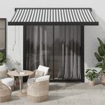 Casa si Gradina - Gradina si terasa - Umbrele si pavilioane - Umbrele - Copertina retractabila antracit/alb, 3,5x2,5 m, textil/aluminiu - Infinity.ro