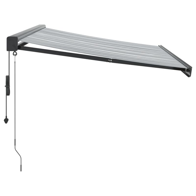 Casa si Gradina - Gradina si terasa - Umbrele si pavilioane - Umbrele - Copertina retractabila antracit/alb, 3,5x2,5 m, textil/aluminiu - Infinity.ro