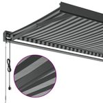 Casa si Gradina - Gradina si terasa - Umbrele si pavilioane - Umbrele - Copertina retractabila antracit/alb, 3,5x2,5 m, textil/aluminiu - Infinity.ro