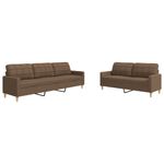Casa si Gradina - Mobilier - Seturi de mobilier - Seturi living - Set de canapele, 2 piese, maro, textil - Infinity.ro