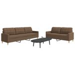 Casa si Gradina - Mobilier - Seturi de mobilier - Seturi living - Set de canapele, 2 piese, maro, textil - Infinity.ro