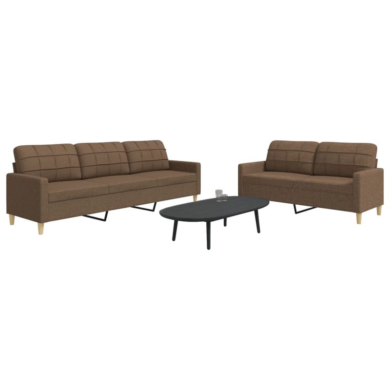 Casa si Gradina - Mobilier - Seturi de mobilier - Seturi living - Set de canapele, 2 piese, maro, textil - Infinity.ro