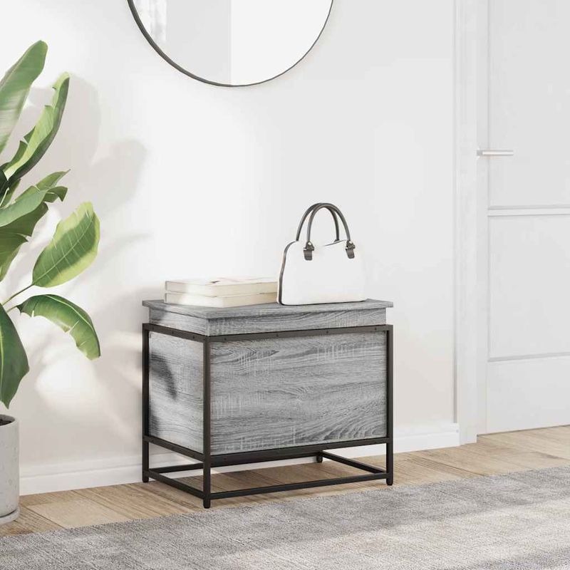Casa si Gradina - Mobilier - Organizare si depozitare - Cutii depozitare - Cutie depozitare gri sonoma 60x40x51,5 cm lemn prelucrat - Infinity.ro