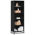 Casa si Gradina - Mobilier - Biblioteci si rafturi - Biblioteci - Biblioteca, negru, 60x35x170,5 cm, lemn prelucrat - Infinity.ro