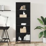 Casa si Gradina - Mobilier - Biblioteci si rafturi - Biblioteci - Biblioteca, negru, 60x35x170,5 cm, lemn prelucrat - Infinity.ro