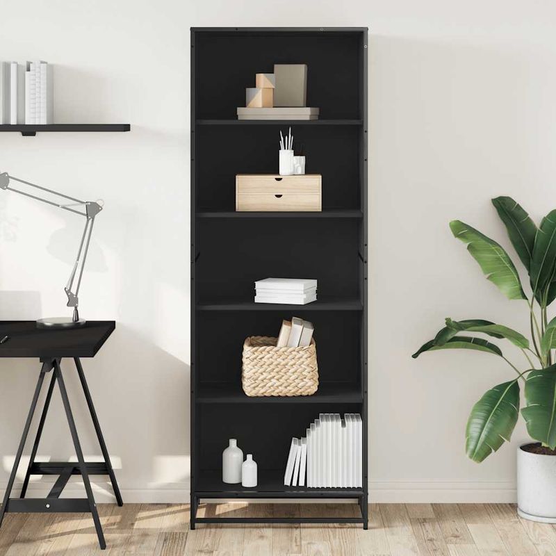 Casa si Gradina - Mobilier - Biblioteci si rafturi - Biblioteci - Biblioteca, negru, 60x35x170,5 cm, lemn prelucrat - Infinity.ro