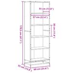 Casa si Gradina - Mobilier - Biblioteci si rafturi - Biblioteci - Biblioteca, stejar fumuriu, 60x35x170,5 cm, lemn prelucrat - Infinity.ro