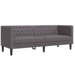 Casa si Gradina - Mobilier - Seturi de mobilier - Seturi living - Set canapele Chesterfield cu 2 locuri, gri, piele eco. - Infinity.ro