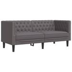 Casa si Gradina - Mobilier - Seturi de mobilier - Seturi living - Set canapele Chesterfield cu 2 locuri, gri, piele eco. - Infinity.ro