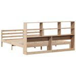 Casa si Gradina - Mobilier - Paturi si accesorii - Paturi - Pat cu biblioteca fara saltea, 180x200 cm, lemn masiv de pin - Infinity.ro