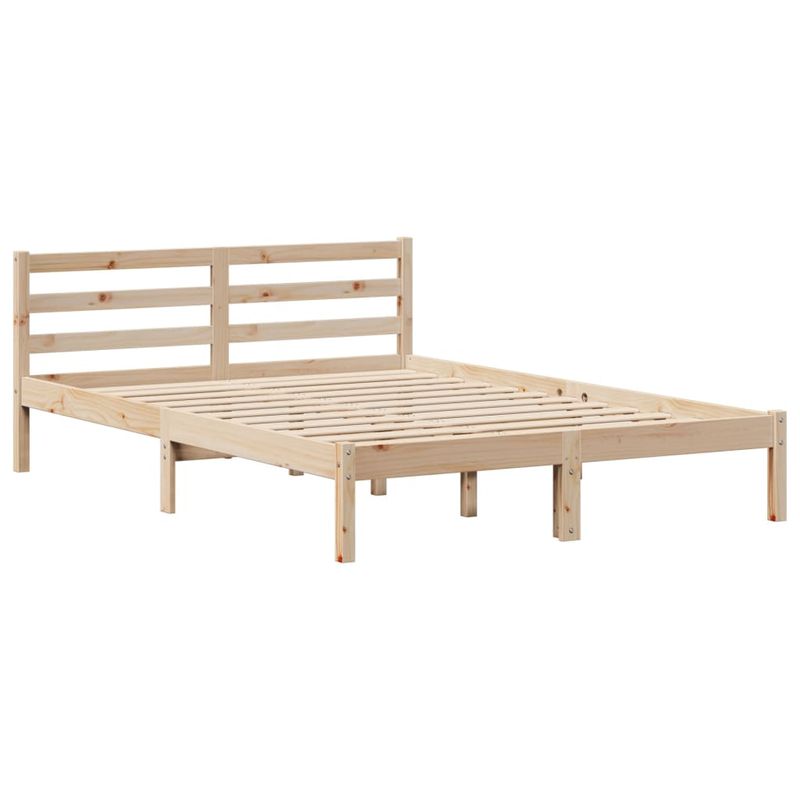 Casa si Gradina - Mobilier - Paturi si accesorii - Paturi - Pat cu biblioteca fara saltea, 160x200 cm, lemn masiv de pin - Infinity.ro