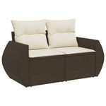 Casa si Gradina - Gradina si terasa - Mobilier exterior - Seturi mobila gradina - Set canapele de gradina cu perne, 8 piese, maro, poliratan - Infinity.ro