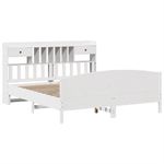 Casa si Gradina - Mobilier - Paturi si accesorii - Paturi - Pat cu biblioteca fara saltea, 180x200 cm, lemn masiv de pin - Infinity.ro