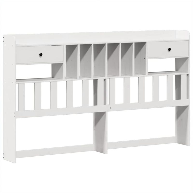 Casa si Gradina - Mobilier - Paturi si accesorii - Paturi - Pat cu biblioteca fara saltea, 180x200 cm, lemn masiv de pin - Infinity.ro